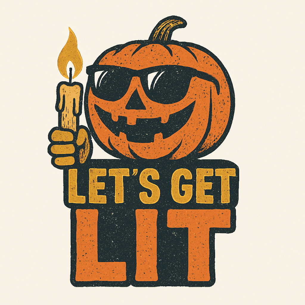 Let's Get Lit Halloween Pumpkin