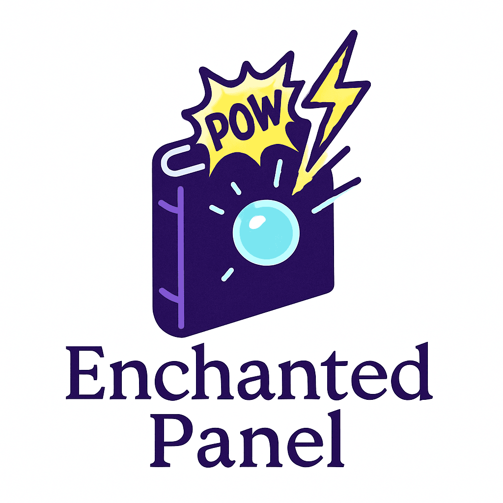 Magic Book with POW Lightning Bolt Logo