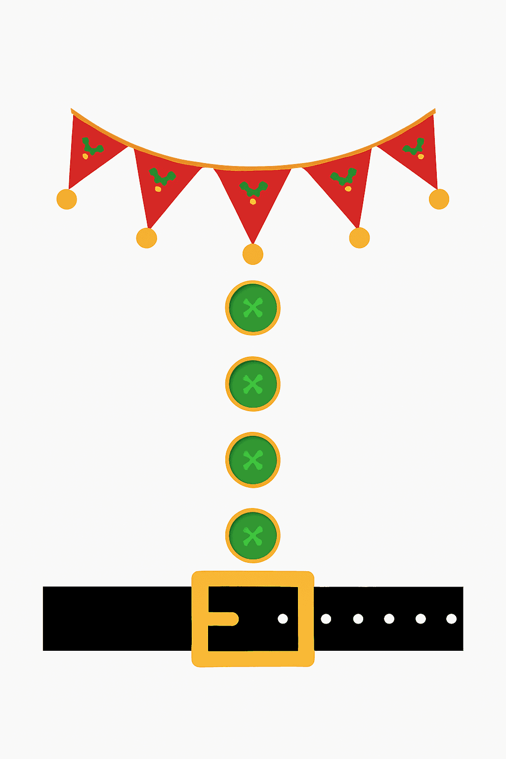 Festive Elf Costume Minimalist Design