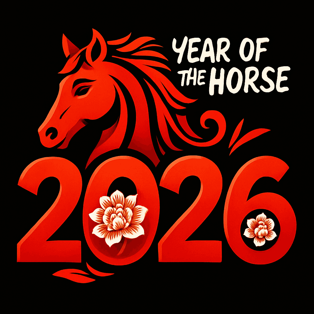 Bold 2026 Year of the Horse Design