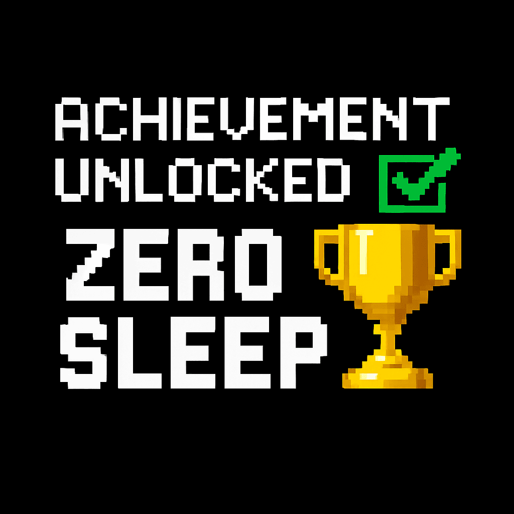 Achievement Unlocked: Zero Sleep Trophy