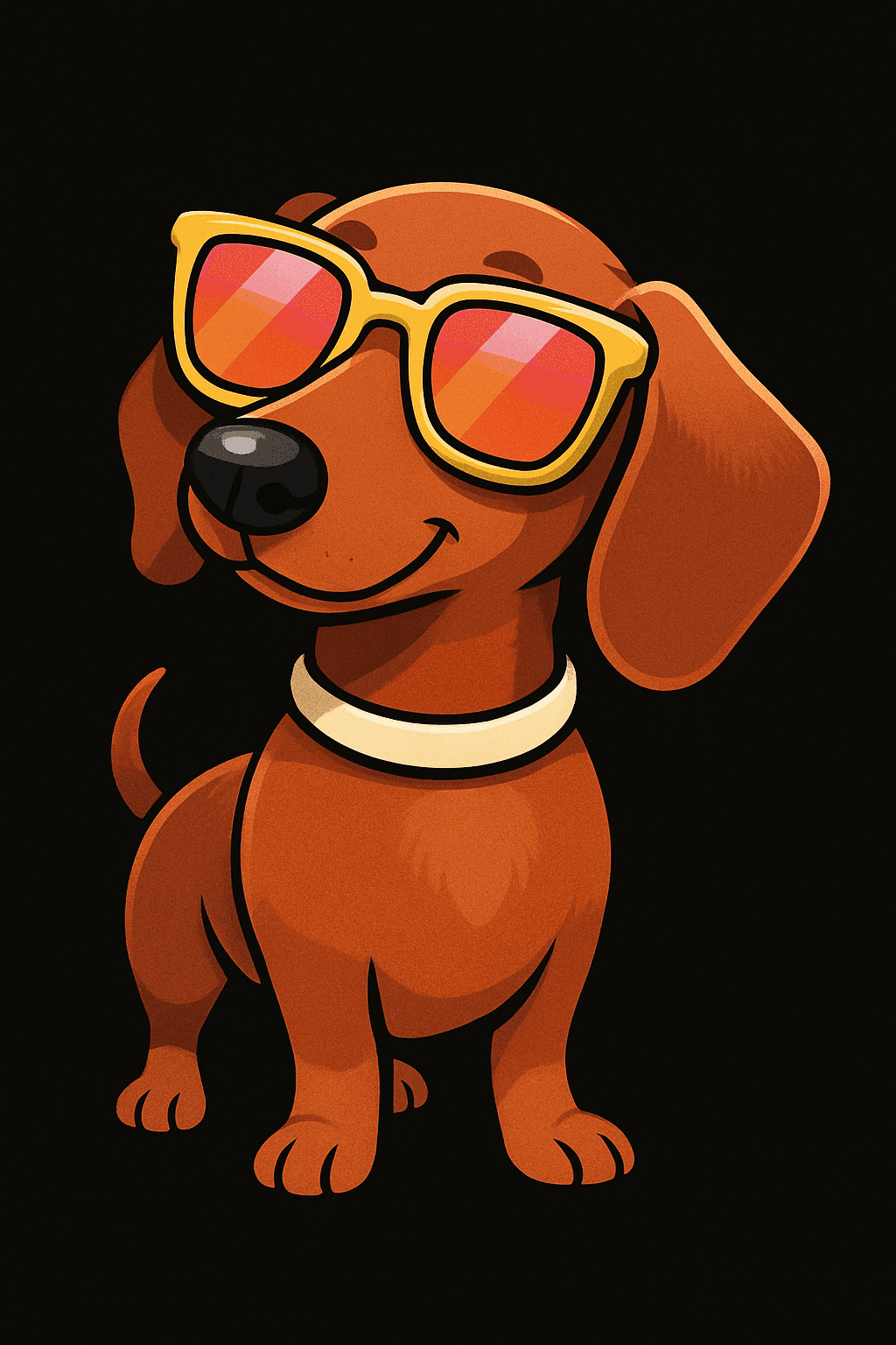 Cool Dachshund in Stylish Sunglasses