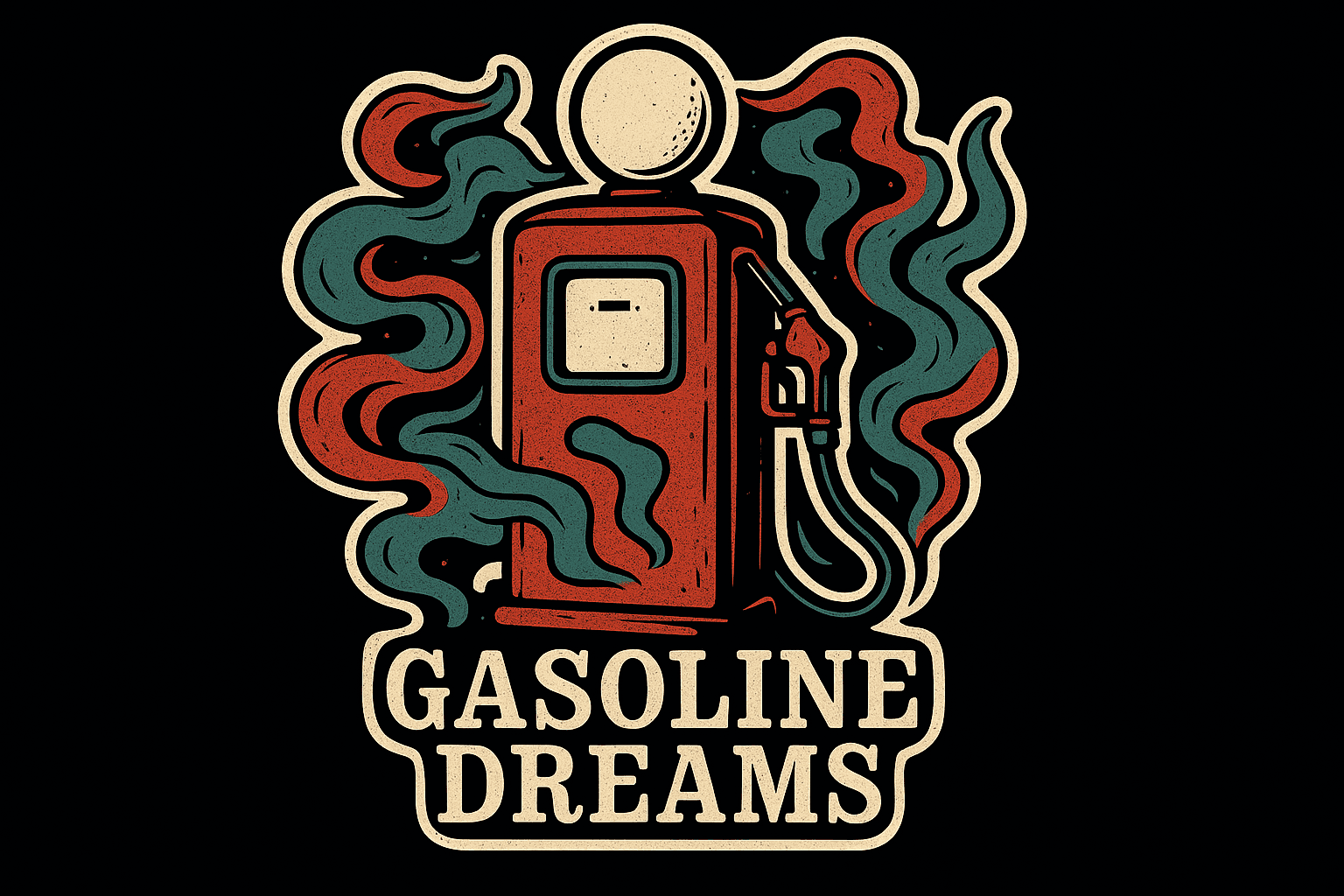 Vintage Gas Pump with Smoky Retro Vibes