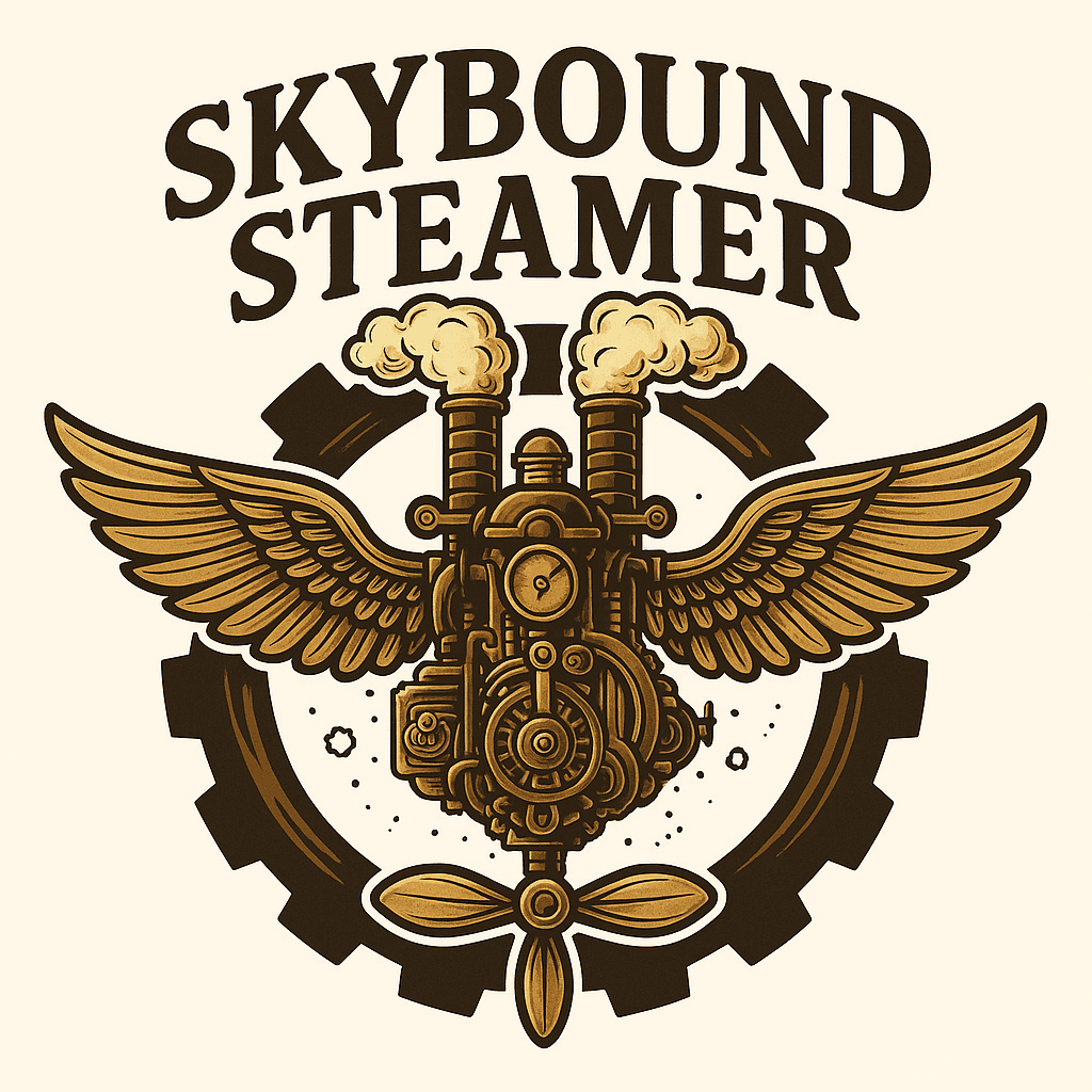 Vintage Steampunk Flying Machine Sticker