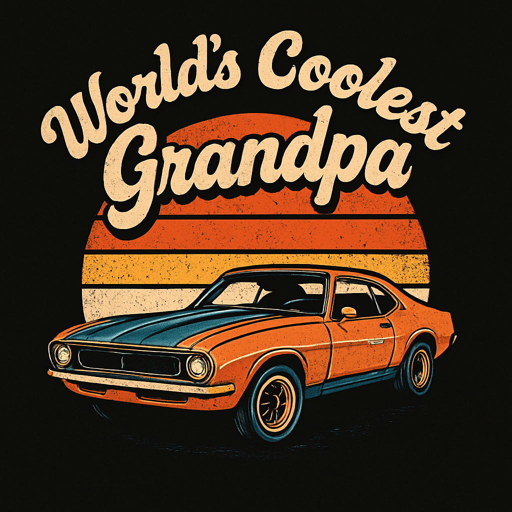 World's Coolest Grandpa Classic Car Tee