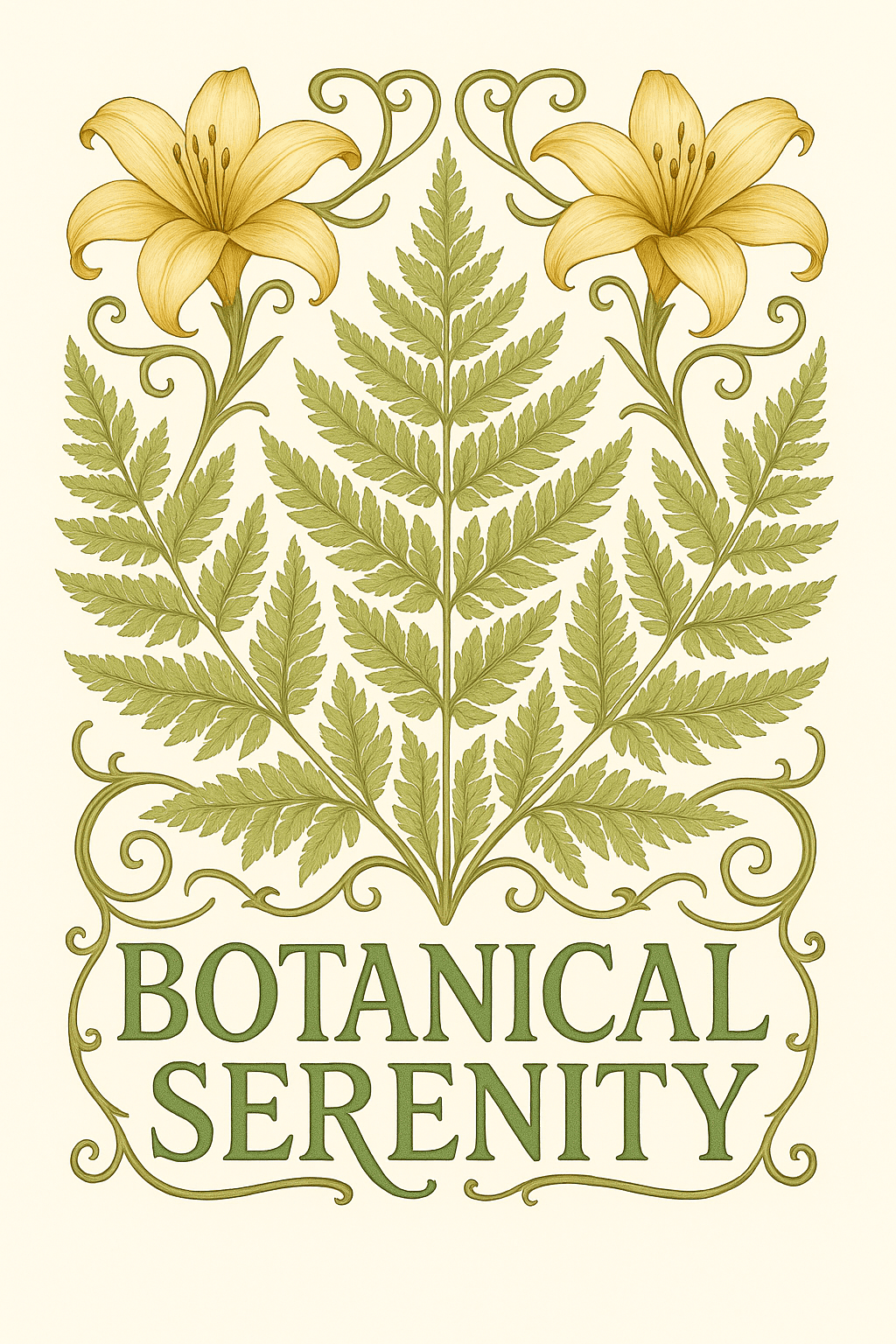Elegant Botanical Serenity Floral Poster