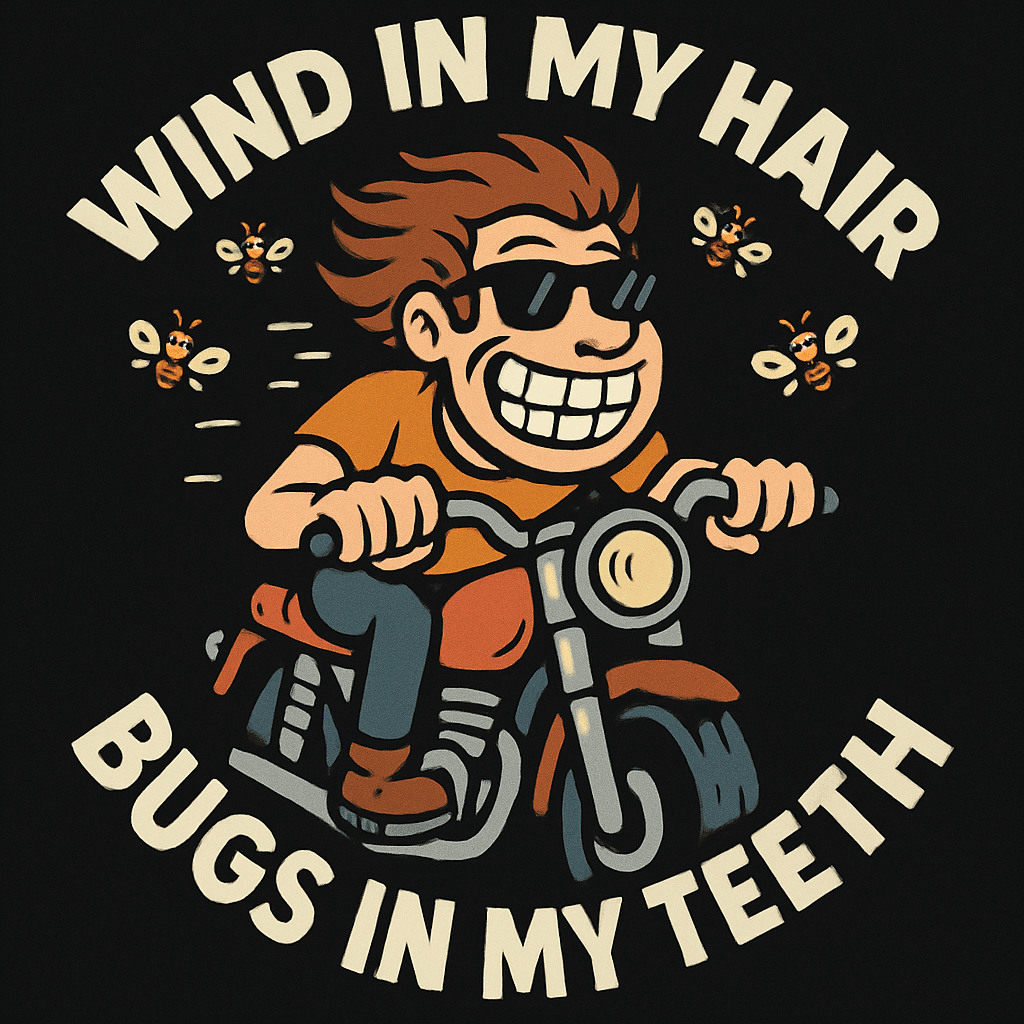 Wind in My Hair, Bugs in My Teeth Moto Tee