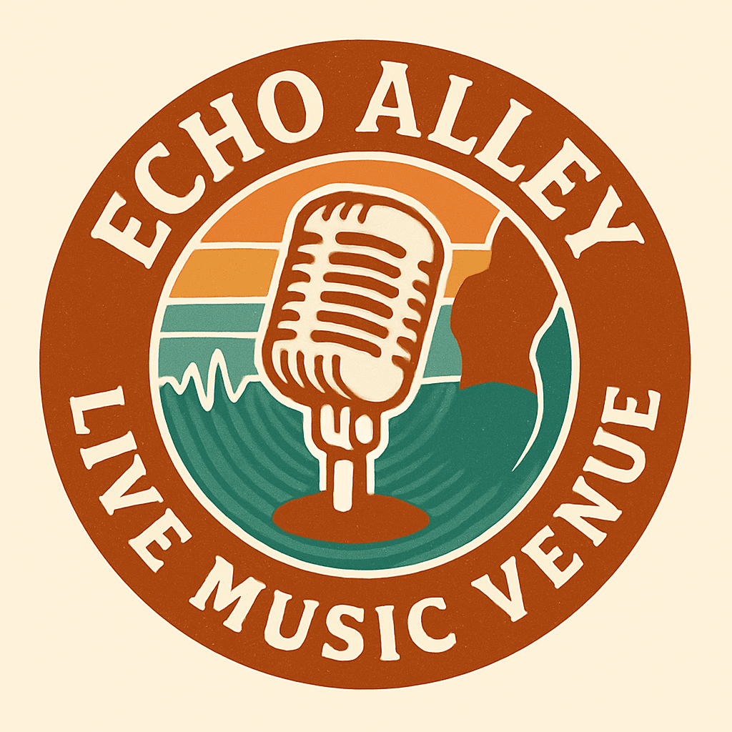 Retro Echo Alley Live Music Venue Logo