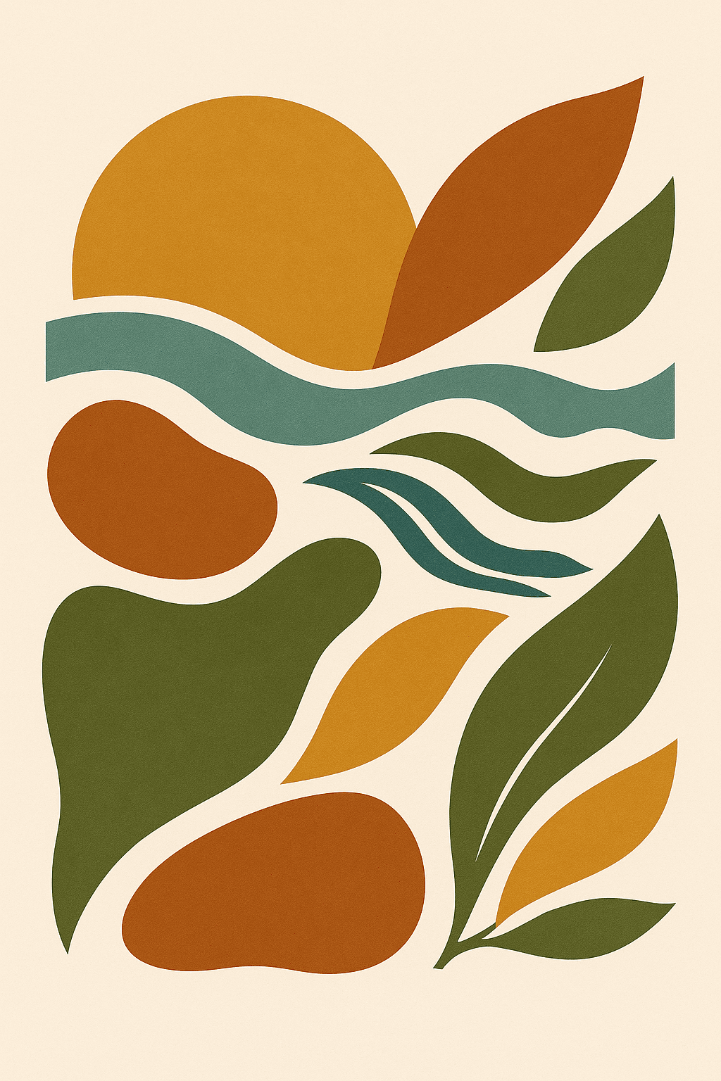 Earthy Abstract Shapes with Organic Flow