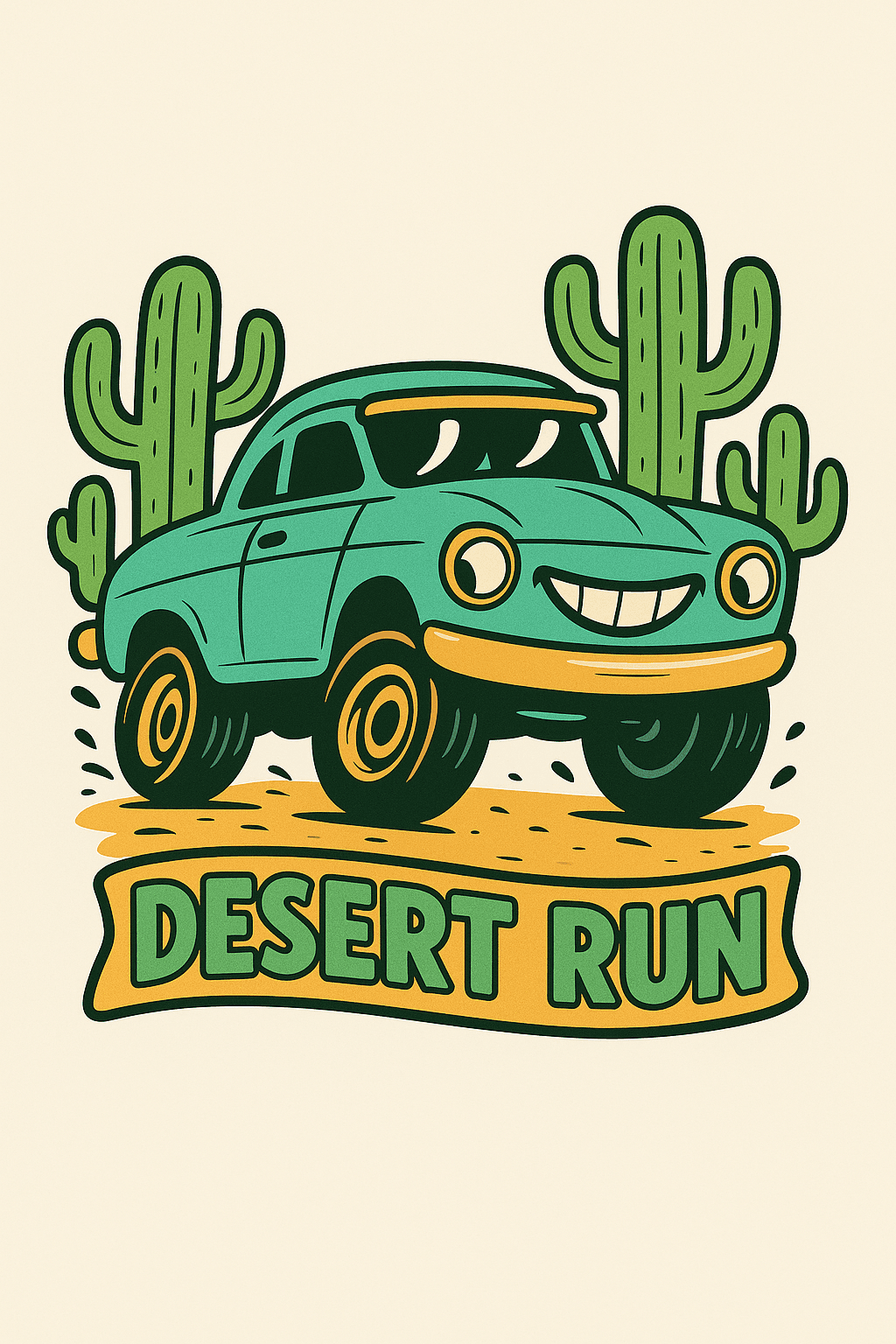 Happy Off-Road Car Adventure in the Desert