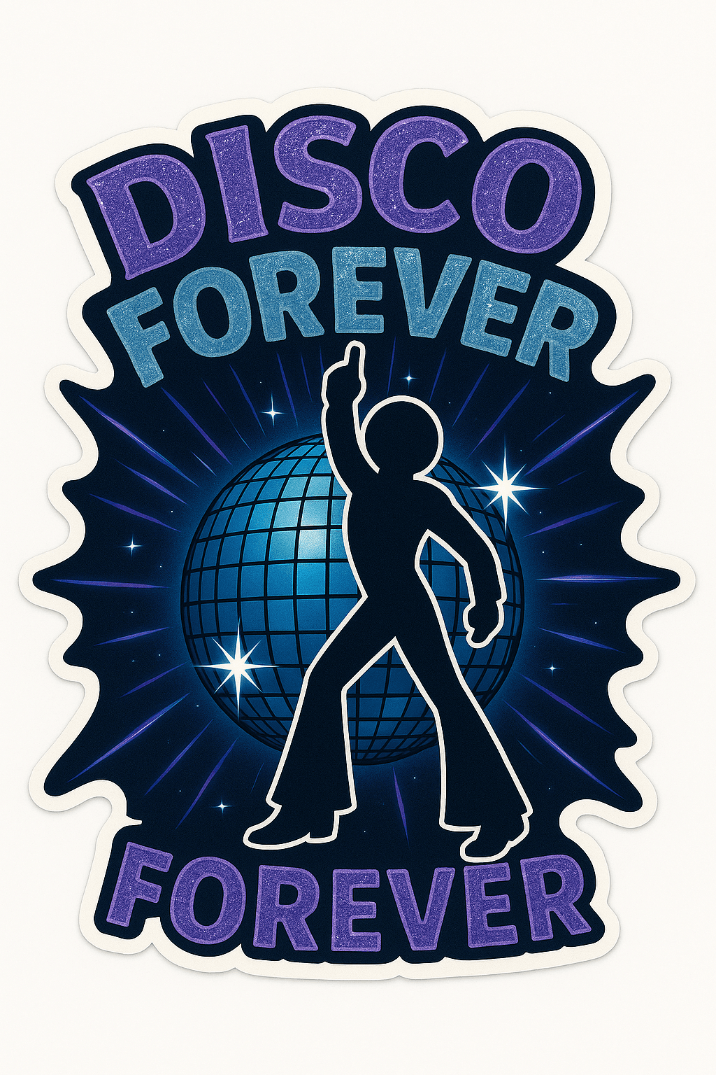 Disco Forever Retro Dance Vibes Sticker