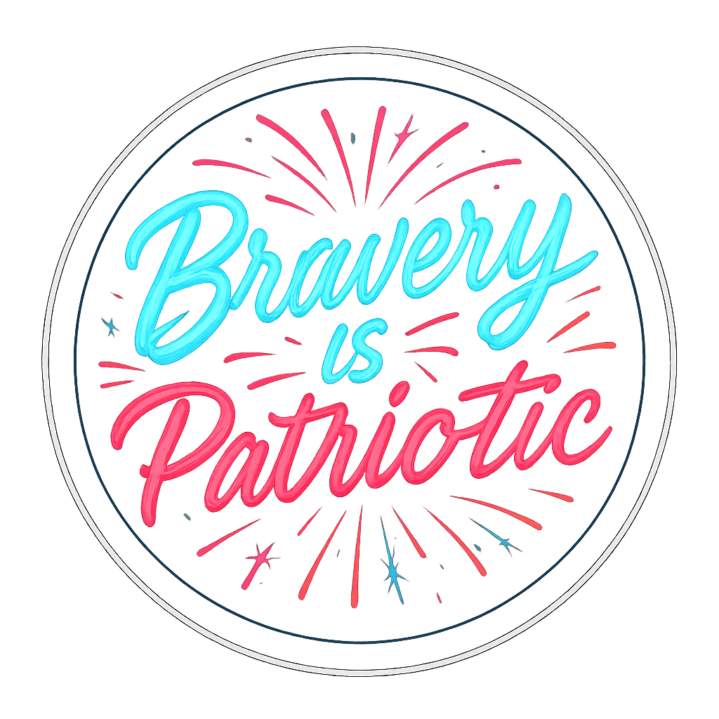 Bravery is Patriotic Neon Art