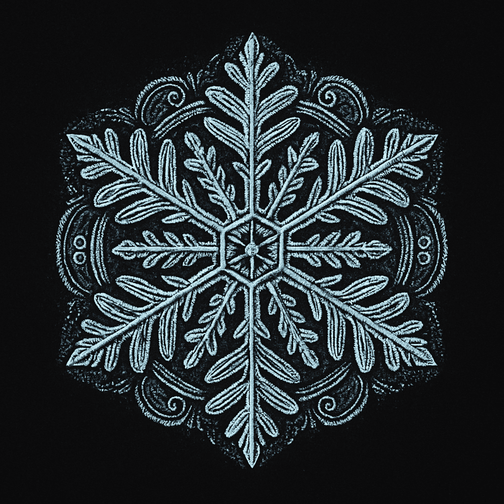 Intricate Winter Snowflake Mandala