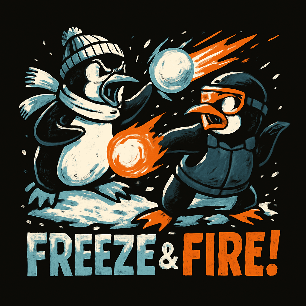 Freeze & Fire: Penguin Snowball Showdown