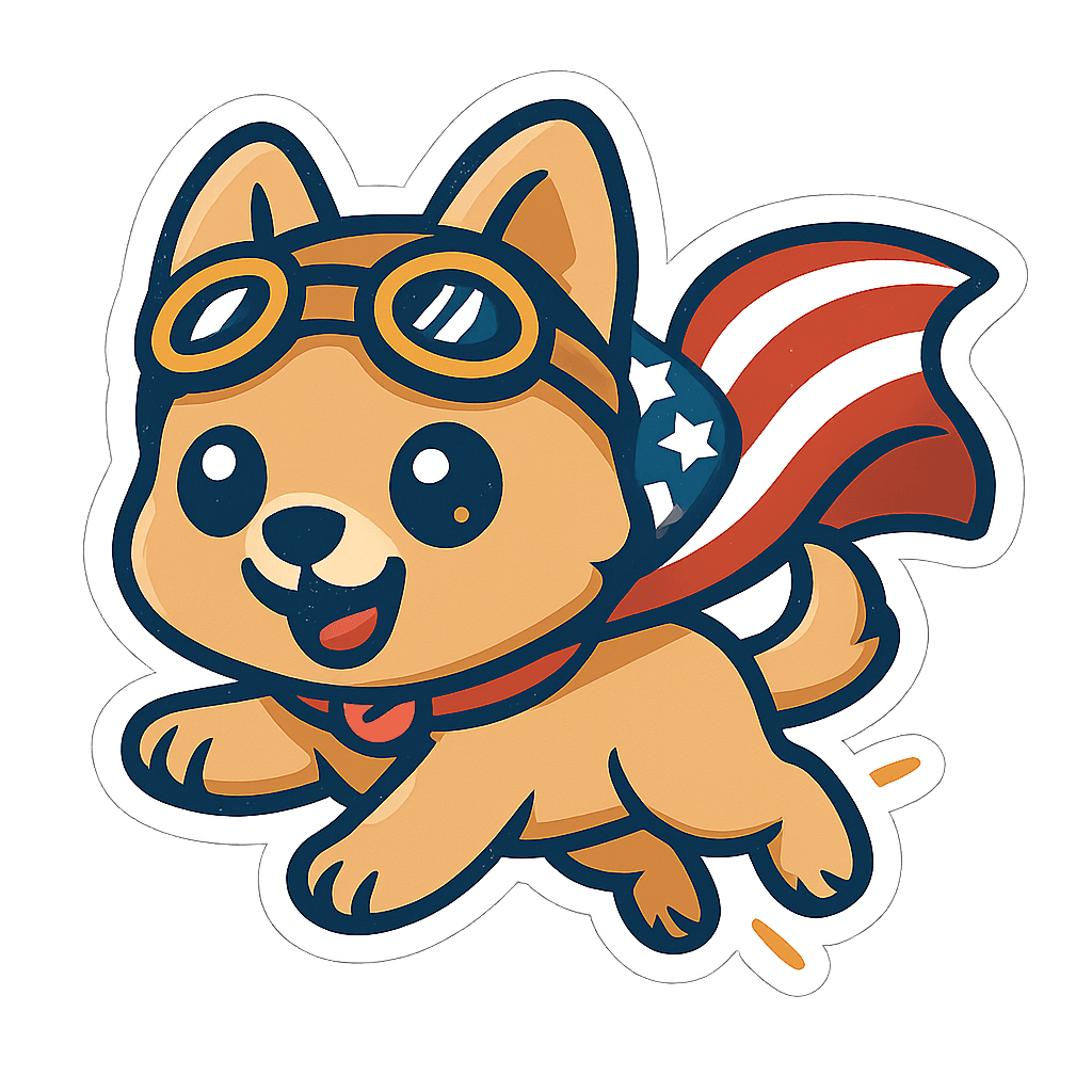 Heroic Pup with a Patriotic Twist