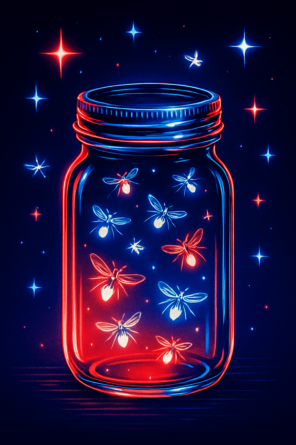 Glow of Fireflies in a Jar