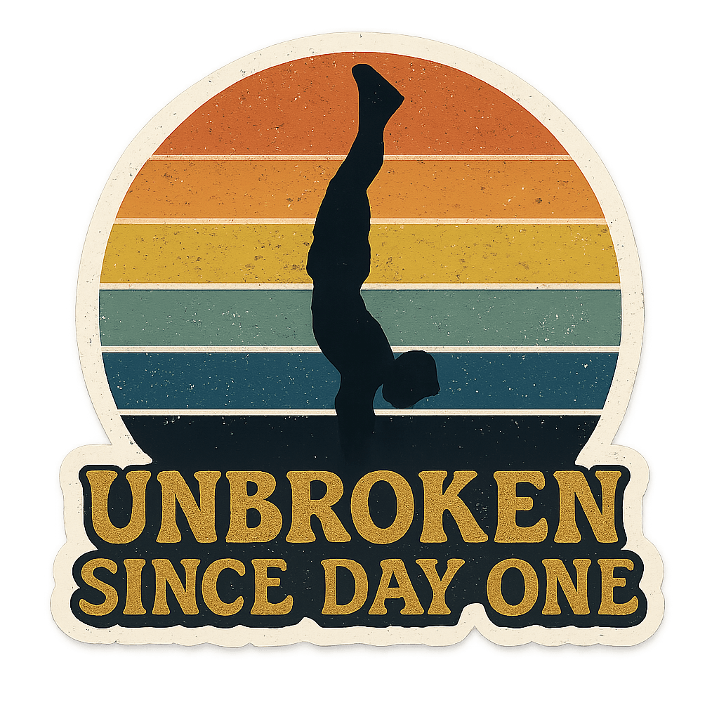 Vintage Gymnast Handstand Retro Sticker