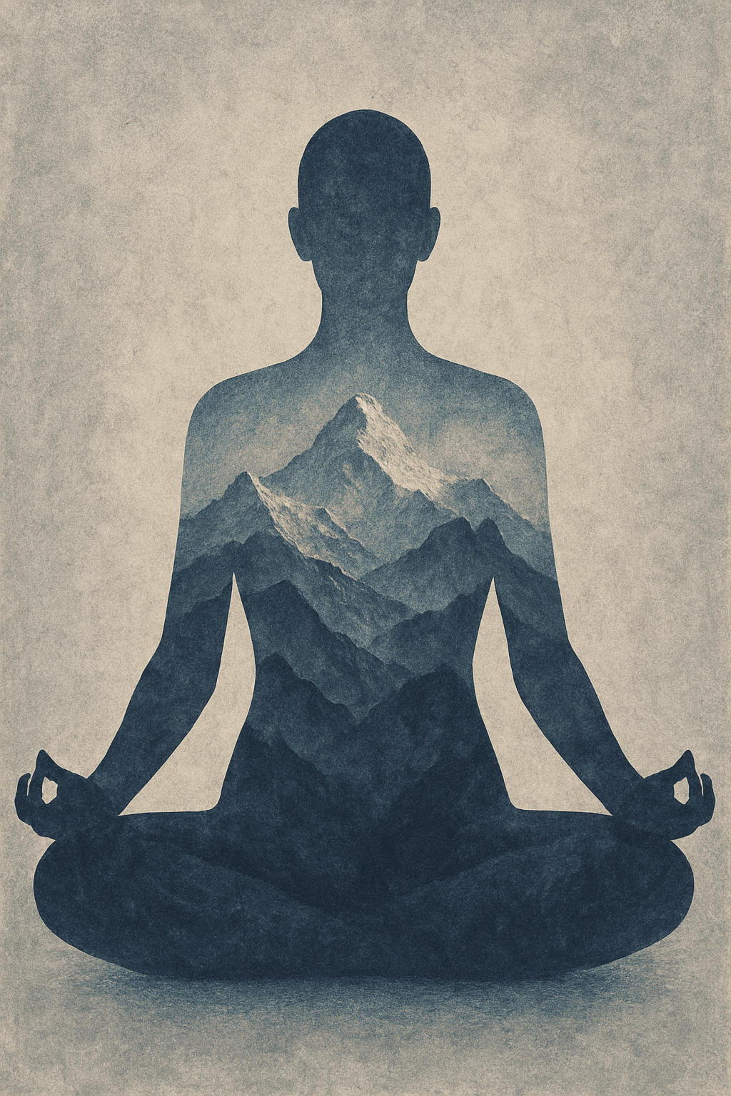 Mountain Meditation Silhouette