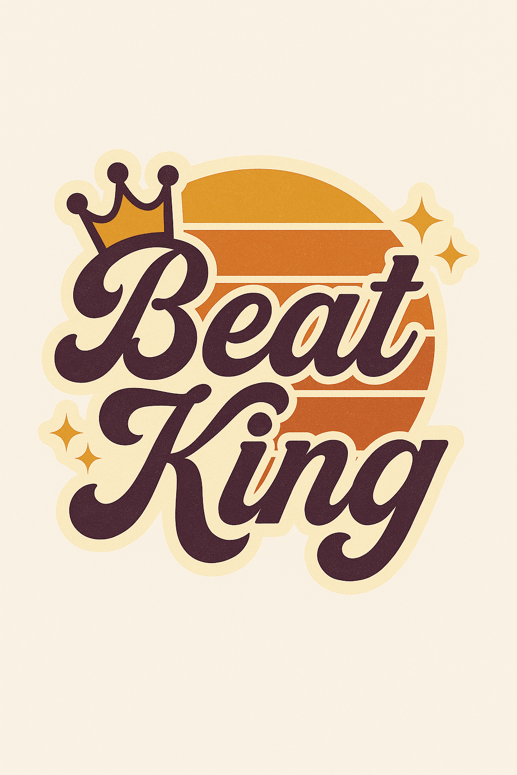 Retro 'Beat King' Vintage Style Sticker