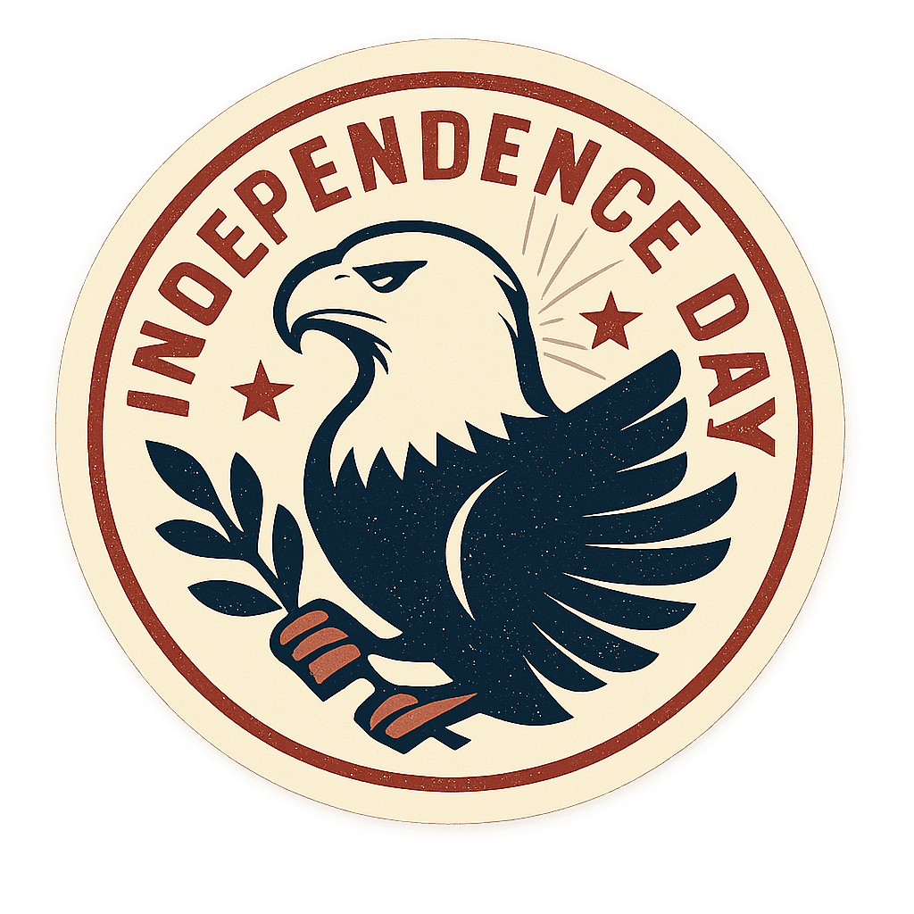 Patriotic Independence Day Eagle Design