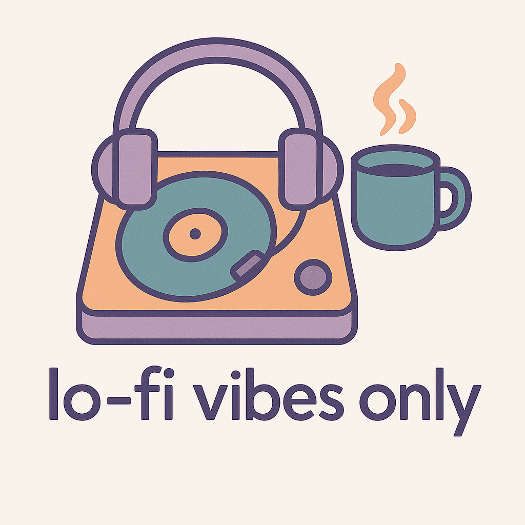 Lo-Fi Vibes Turntable & Coffee Sticker