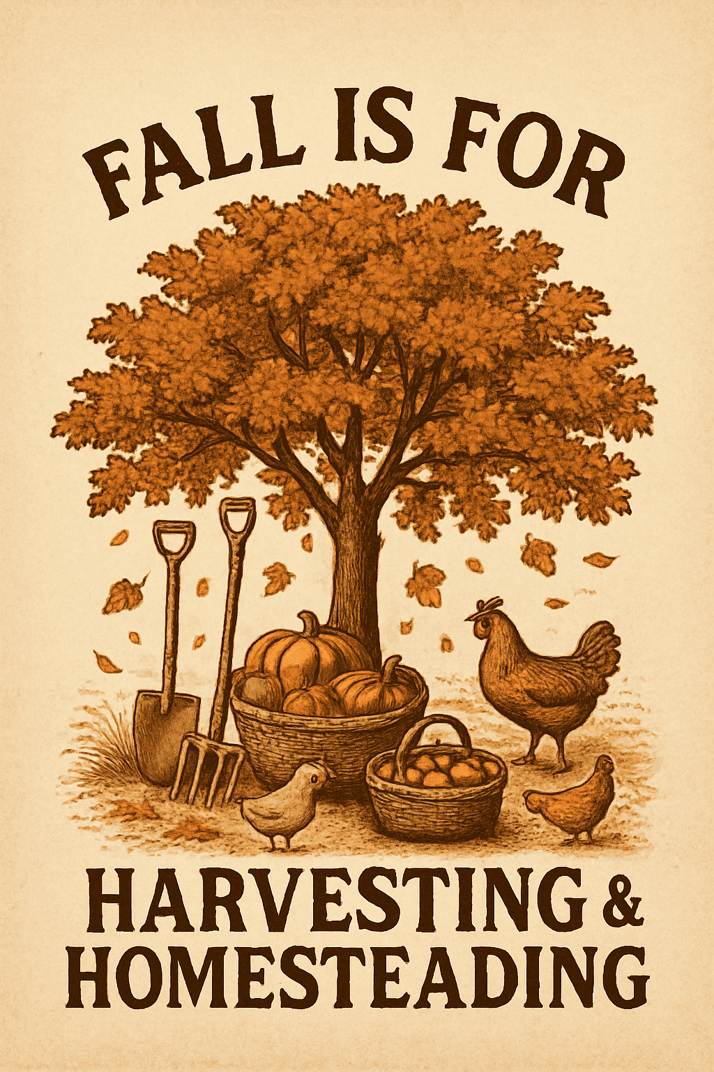 Fall Harvesting & Homesteading Vintage Design