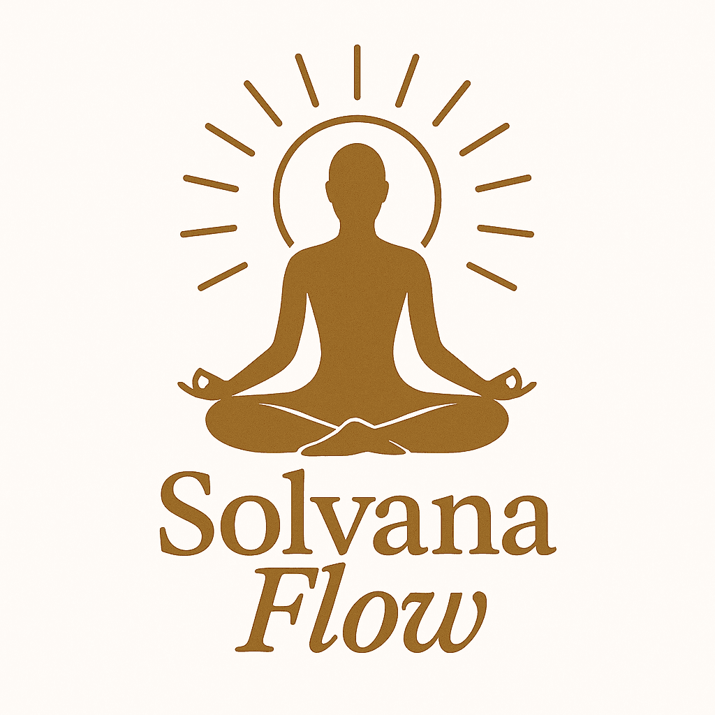 Serene Yoga Silhouette with Radiant Halo