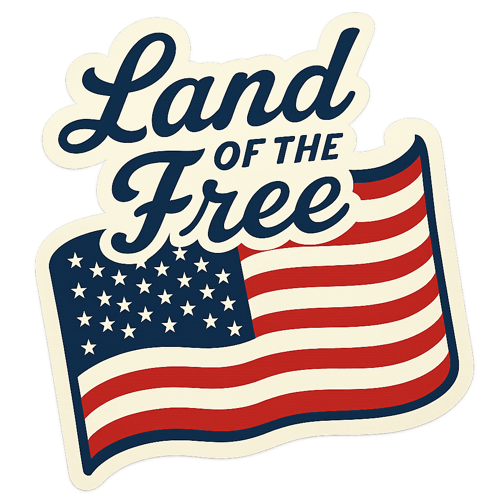 Land of the Free Flag Design