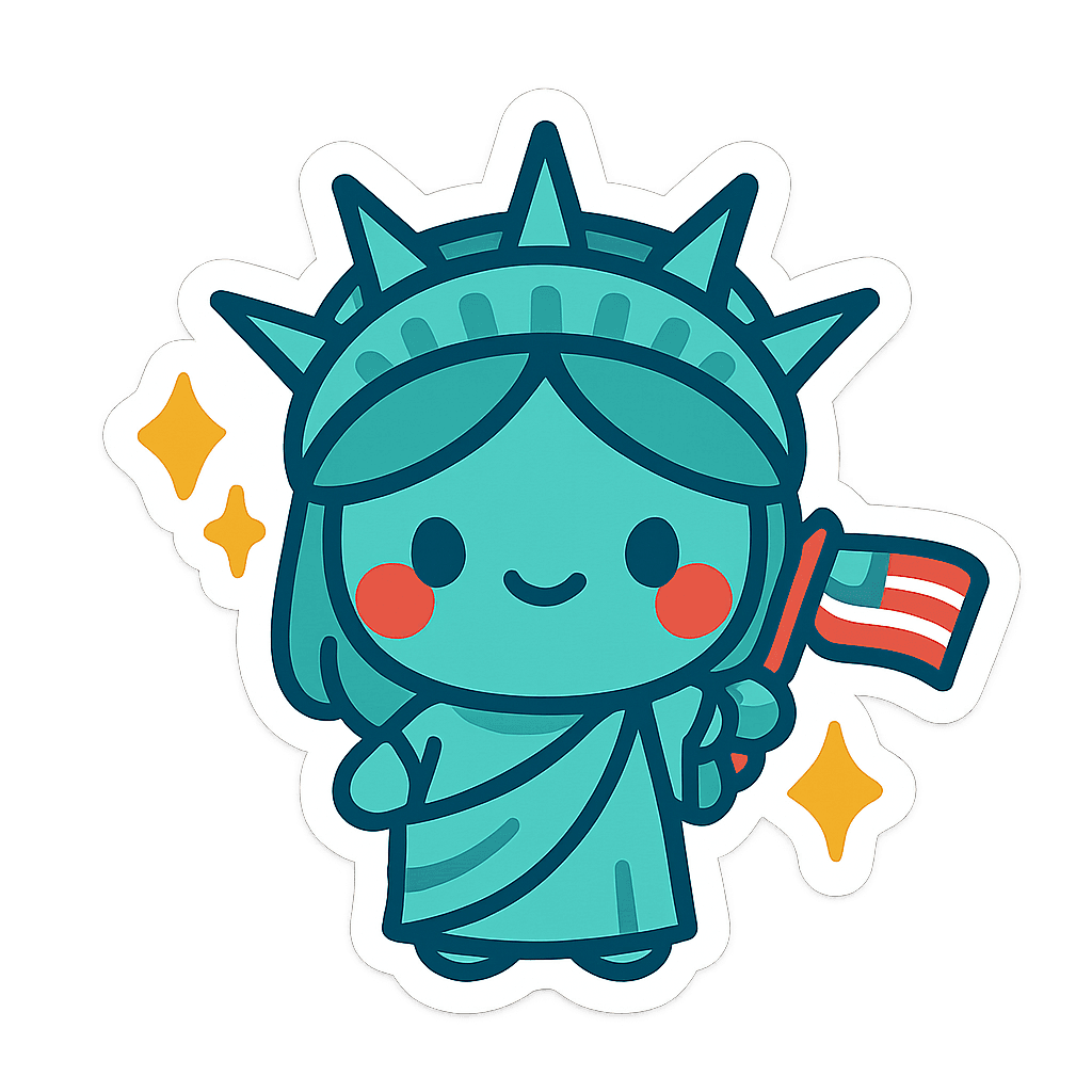 Cute Liberty: A Playful Take on a Classic Icon