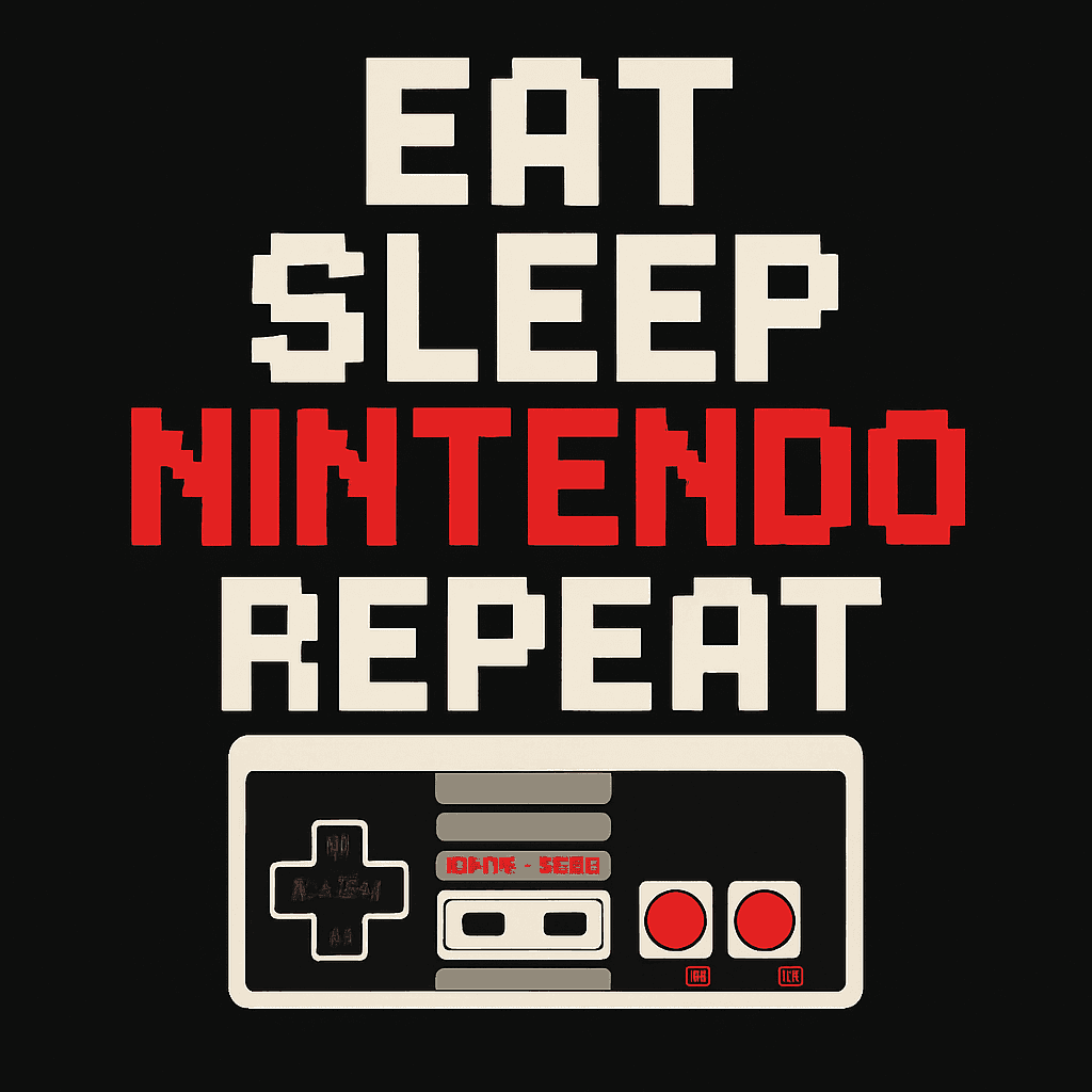 Eat Sleep Nintendo Repeat Retro Gamer Tee