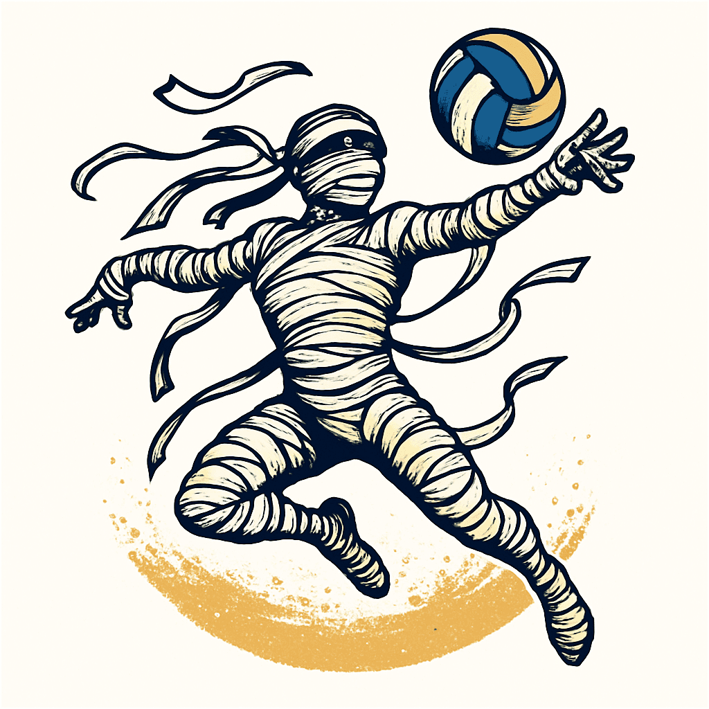 Mummy Volleyball Spike