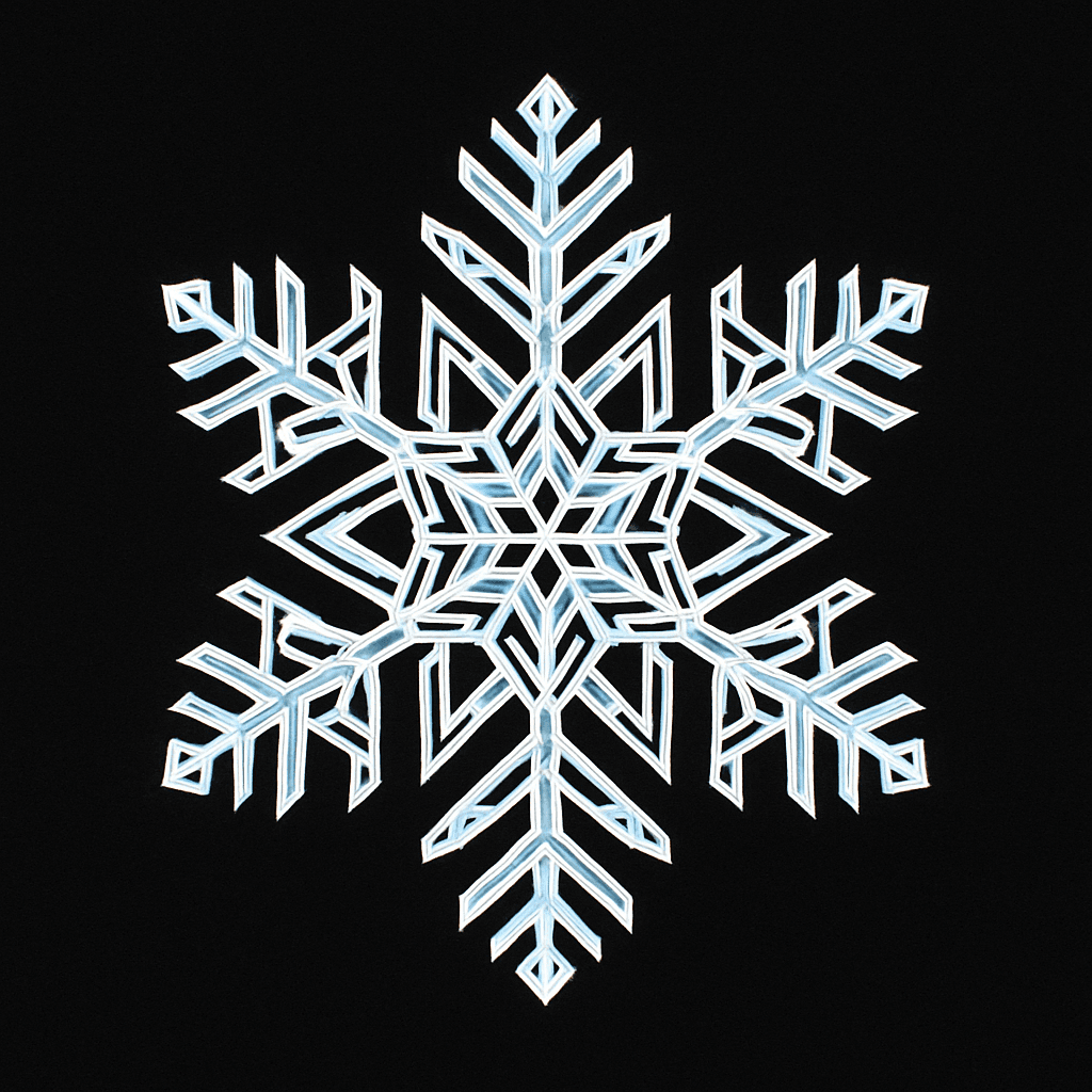 Intricate Geometric Snowflake Design