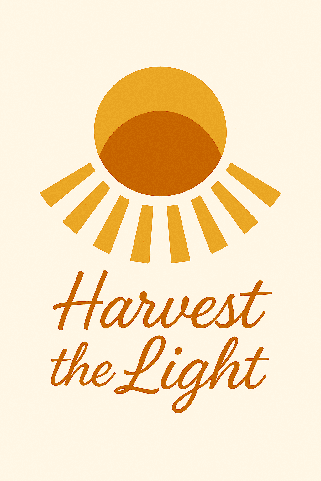 Minimalist Retro Sunburst Harvest Poster